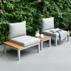 Sillón 1 cuerpo con mesa - Kingsbury en Gris - Muebles para el exterior, Uruguay | Rústico Hogar, vista 2 de 4