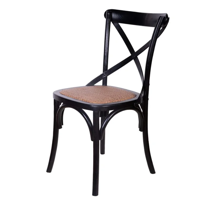 Silla De Comedor Madera Negro Cruceta en Negro - Sillas, Uruguay | Divino, vista 5
