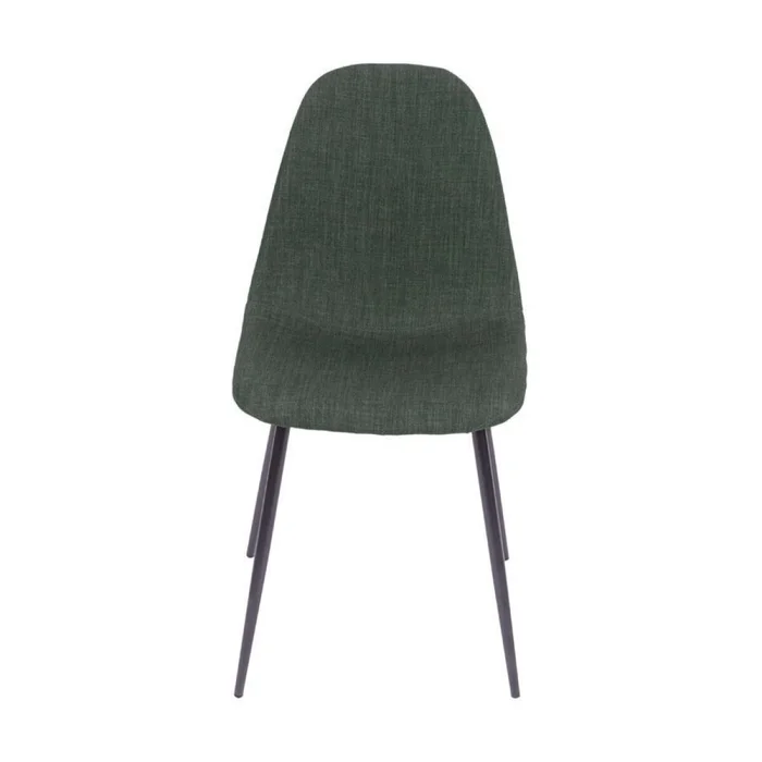 SILLA CHARLA LINO/METAL GRIS GRAFITO/NEGRO en Verde oliva - Sillas, Uruguay | Decohogar