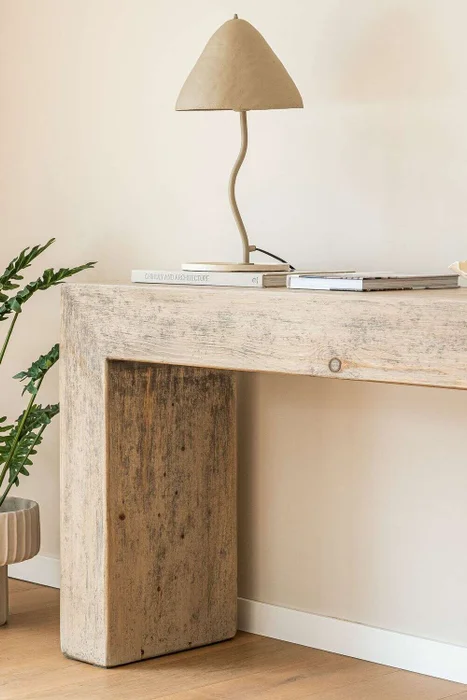 MESA DE ARRIMO / CONSOLA TAURET GRIS - 1.80 MTS en Madera natural - Bibliotecas, Uruguay | La Iberica, vista 4