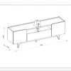 Rack para tv Orlando 180cm Patas en madera maciza - Muebles para TV, Uruguay | Balton, vista 6 de 6