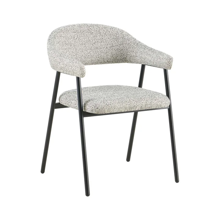 Silla De Comedor Metal-y-tela Gris Camelia en Gris - Sillas, Uruguay | Divino, vista 2