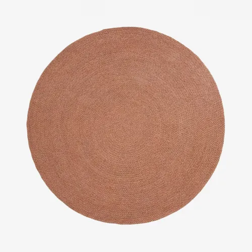 Alfombra Despas de fibras sintéticas - terracota Ø200 cm en Rojo - Textiles, Uruguay | Kavehome