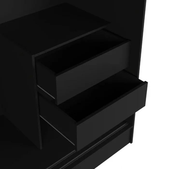 Ropero 3 Puertas Wardrobe - Negro Mate en Negro - Roperos y placares, Uruguay | Rústico Hogar, vista 4