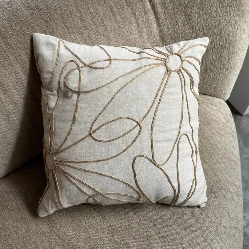 Funda de almohadón líneas marrones 45x45cm en Marrón - Textiles, Uruguay | Buho Store, vista 3