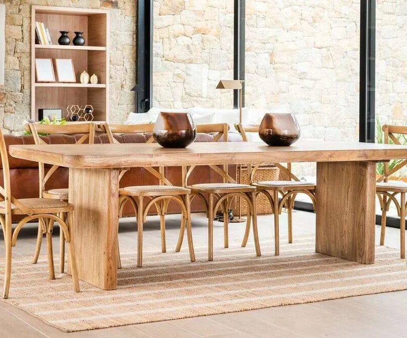 MESA COMEDOR ATHENA - 2.50 X 1.00 MTS en Madera natural - Mesas de comedor, Uruguay | La Iberica