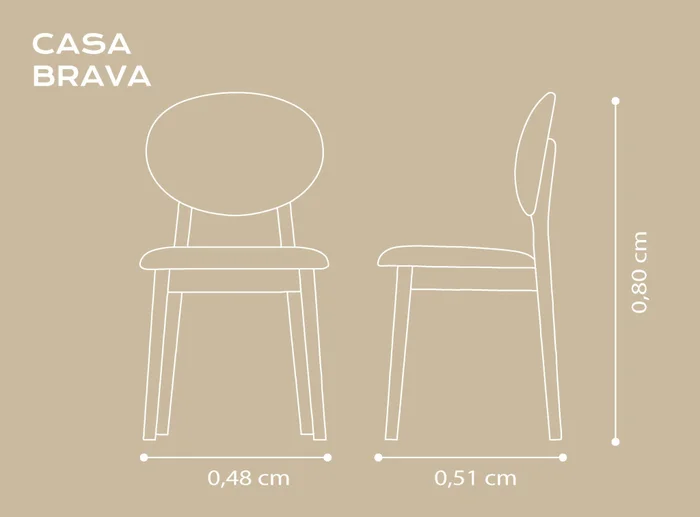 Silla Doroti en lino-beige-t1946-miel - Sillas, Uruguay | Casa Brava