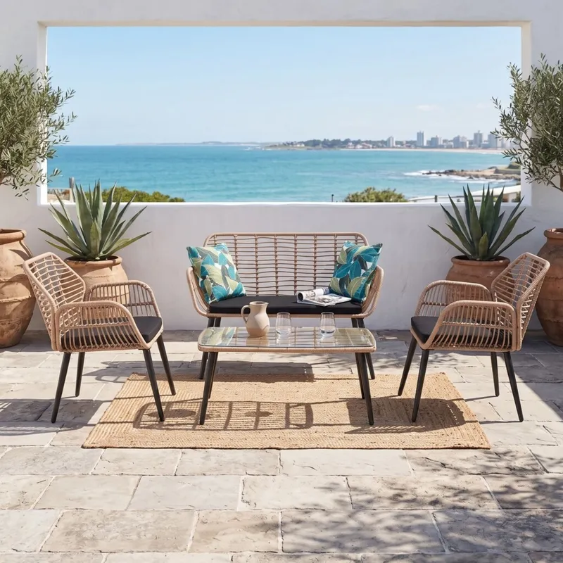 Juego Muebles De Jardin Oriente en Beige - Muebles para el exterior, Uruguay | Rústico Hogar