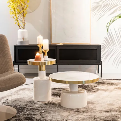 Mesa auxiliar GLAM Blanco - Mesas de comedor, Uruguay | Viasono