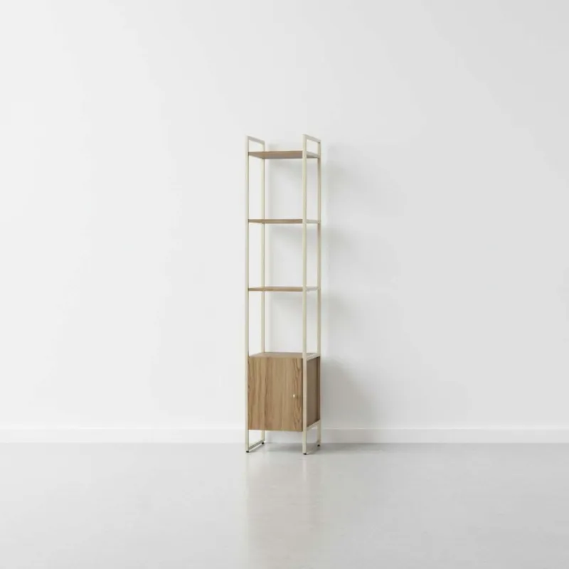 Estantería Mdf-y-metal Voss en Beige - Bibliotecas, Uruguay | Divino