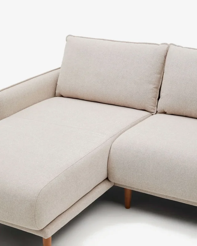 Sofá Carlota 3 plazas con chaise longue derecho/izquierdo beige 262 cm en Beige - Sillones y sofás, Uruguay | Kavehome, vista 6