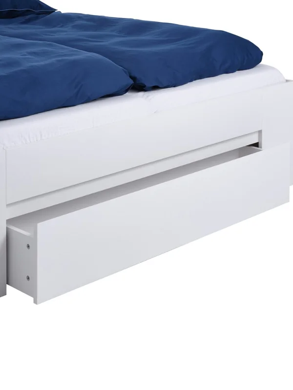 Estructura cama LIMFJORDEN King 180x200 3 cajones blanco en Blanco - Dormitorio, Uruguay | JYSK, vista 3