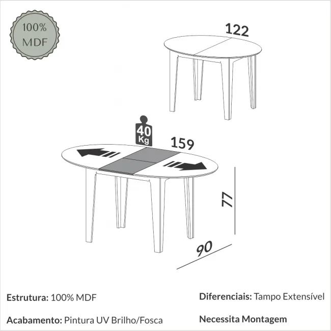Mesa de Comedor Elara - Mesas de comedor, Uruguay | Casa Brava, vista 3