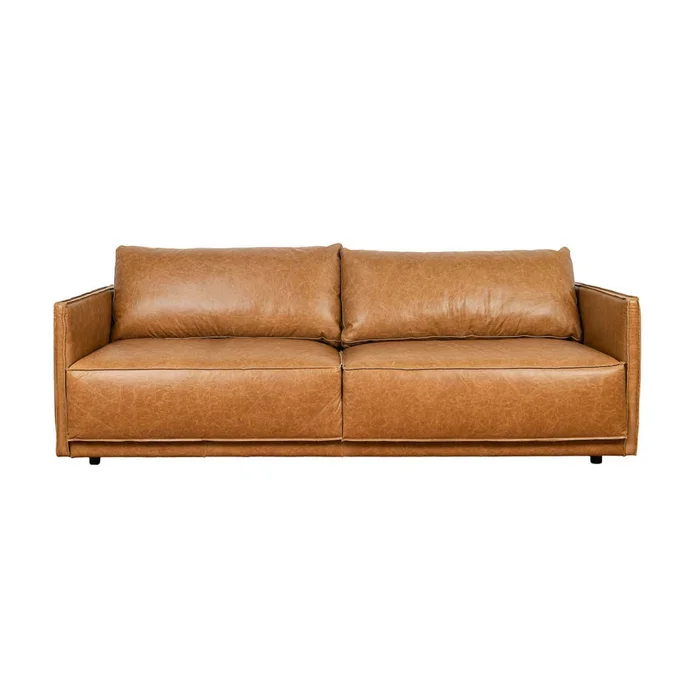 Sillón 3 Cuerpos Cuero-100-natural Marron Romeo Camel en Beige - Sillones y sofás, Uruguay | Divino, vista 3