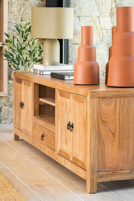 APARADOR BAJO / RACK PARA TV OLMO - 1.75 MTS en Madera natural - Muebles para TV, Uruguay | La Iberica, vista 9