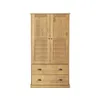 Ropero 2 Puertas - 2 Cajones - Línea Oslo - Natural en Madera natural - Roperos y placares, Uruguay | Ecowood, vista 3 de 4