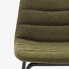 Taburete Zunilda de chenilla - verde oscuro y acero con acabado negro mate altura 65 cm en Verde - Butacas, banquetas y puffs, Uruguay | Kavehome, vista 3 de 9