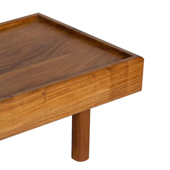 Mesa Ratona Madera Marron Vintage Castaño en Marrón - Mesas de living, Uruguay | Divino, vista 6