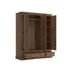 Ropero 3 Puertas 2 Cajones Madera - Linea Mexicana - Oscuro en Marrón - Roperos y placares, Uruguay | Rústico Hogar, vista 4 de 4