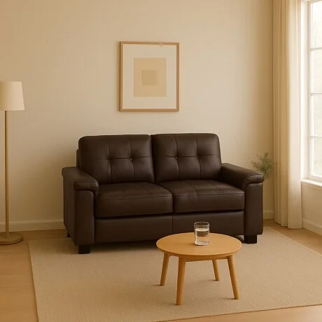 Sillon 2 cuerpos Eco Cuero Luares - Chocolate en Marrón - Sillones y sofás, Uruguay | La Cueva Muebles, vista 6
