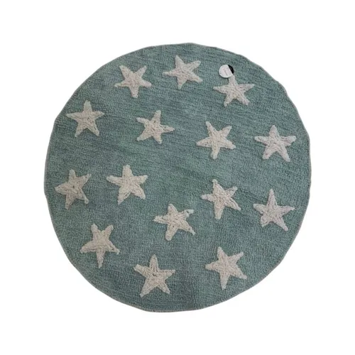 ALFOMBRA REDONDA POP 100CM CELESTE ESTRELLAS - Textiles, Uruguay | Decohogar