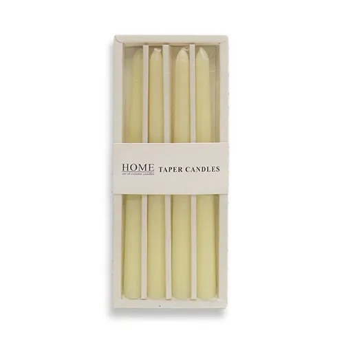 SET 4 VELAS 25CM BLANCO en Blanco - Velas y Portavelas, Uruguay | Koz