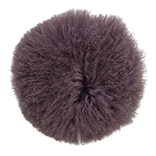 Dogan Cushion, Purple, Lambskin Mongolian - Textiles, Uruguay | Tutto Deco
