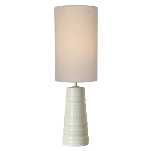 LAMPARA DE MESA CERAMICA D24x75CM BLANCO en Blanco - Lámparas de mesa, Uruguay | Koz