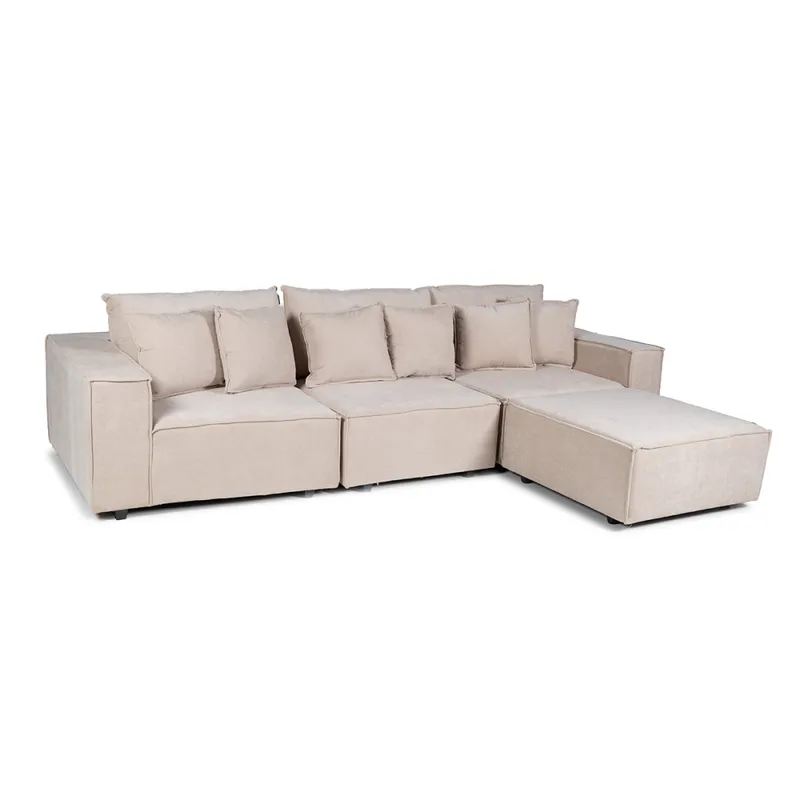 Sofá Modular Maia (4 módulos) - Tela Microfibra - 12072 (Beige) en Beige - Sillones y sofás, Uruguay | NYR