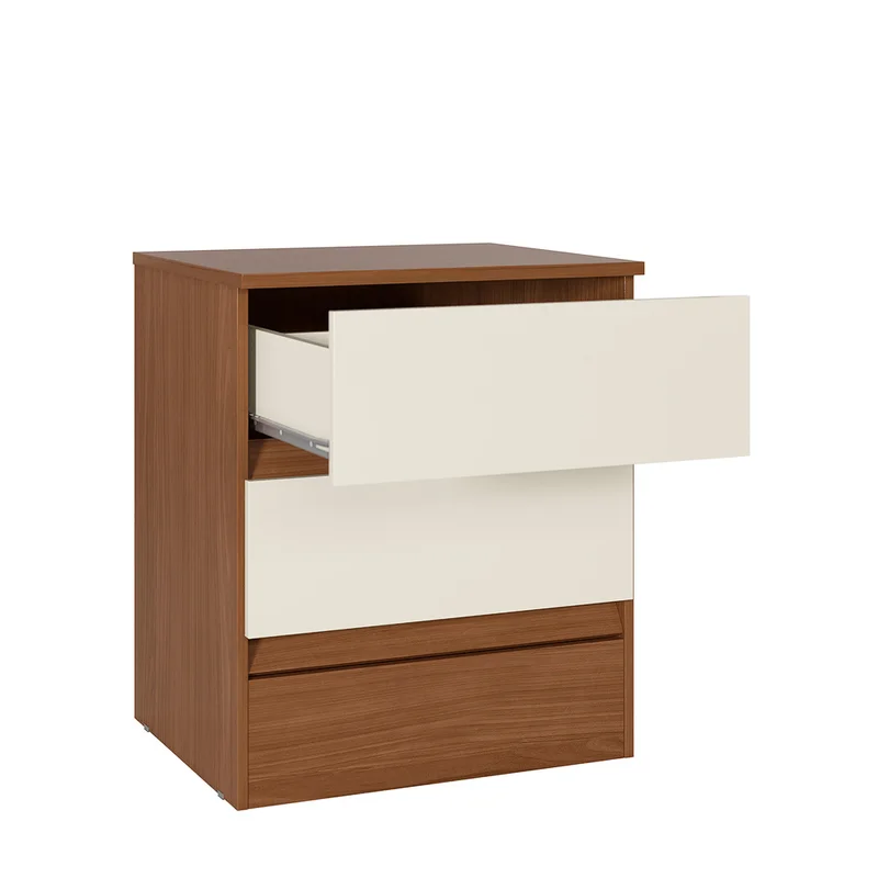 Mesa De Luz Fit 2 Cajones Moderna 100% Mdp en Marrón - Mesas de luz, Uruguay | Soy Hogar, vista 4
