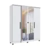 Ropero 4 Puertas 2 Cajones Varios Estantes Y Espejos 100%mdp Blanco - Roperos y placares, Uruguay | Soy Hogar, vista 1 de 8