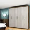 Ropero Armario Placard de 6 Puertas con Cajones Corredizos - MDP - Gris claro en Gris - Roperos y placares, Uruguay | Mulata, vista 2 de 6