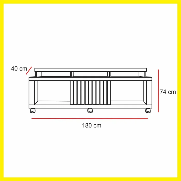 Producto: Rack titanio 215 de AMARELO - Muebles para TV, Uruguay | Amarelo, vista 3