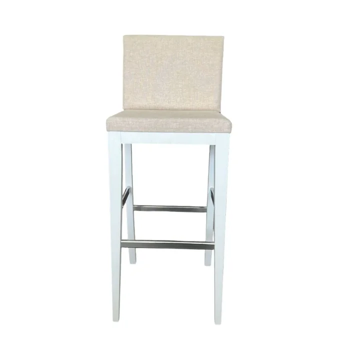 Banco para barra - Tapizado tela beige - PRODUCTO CON DETALLES - en Beige - Butacas, banquetas y puffs, Uruguay | Champagne Home, vista 3