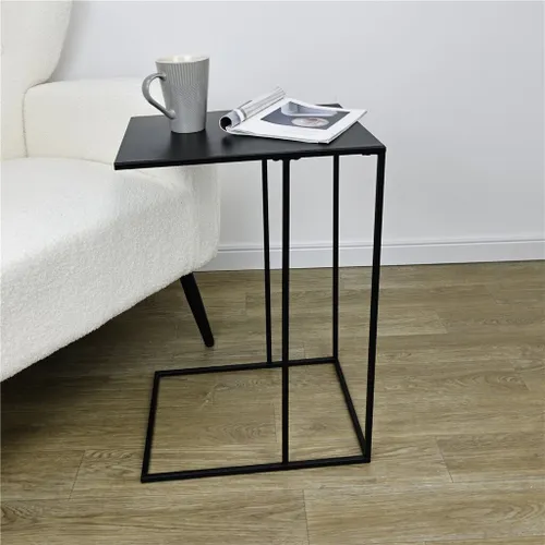 MESA AUXILIAR 40X30X58CM METAL NEGRO en Negro - Mesas de comedor, Uruguay | Decohogar