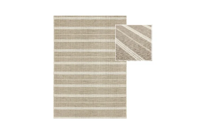 Alfombra INDY Líneas Crema -Beige en Beige - Alfombras, Uruguay | Finkel