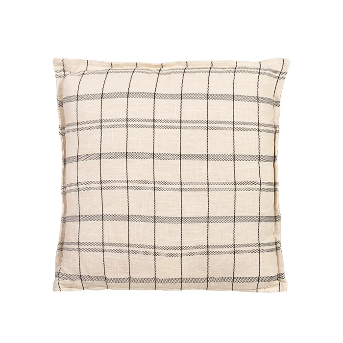 Almohadon Algodon Multicolor Cuadrillé Beige Azul en Beige - Textiles, Uruguay | Divino