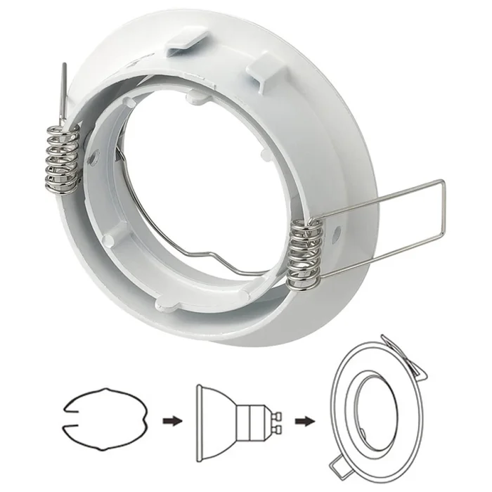 Aro Premium de Empotrar Movil para Dicroica Blanco en Blanco - Lámparas colgantes, Uruguay | Serlux, vista 4