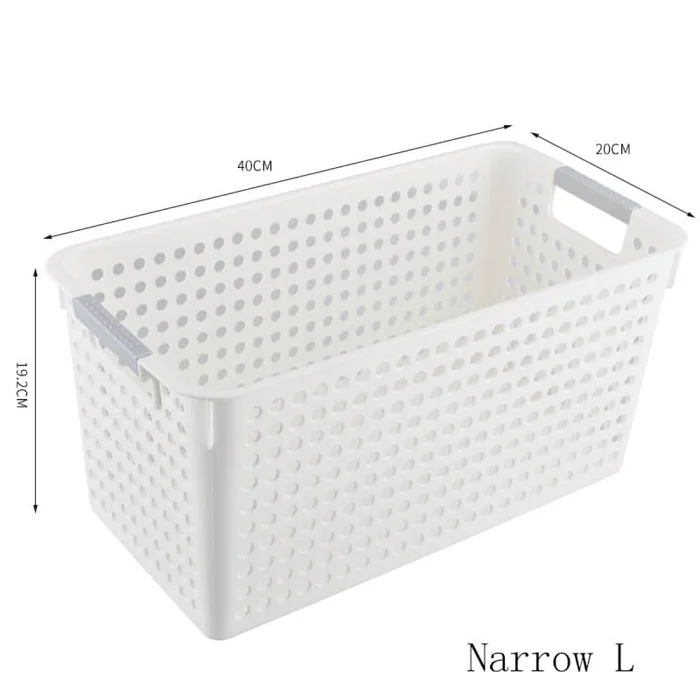 Cesto Almacenamiento Angosto Grande en Blanco - Canastos, Uruguay | Buho Store, vista 2