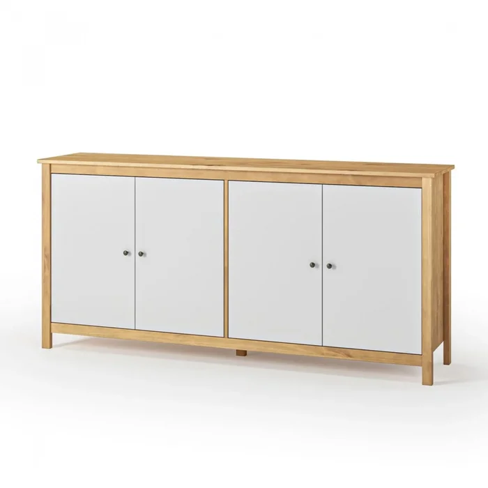 Cómoda 4 Puertas - Mari - Blanco en Blanco - Cómodas, Uruguay | Rústico Hogar, vista 2