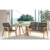 SOFA TRACO 2 LUGARES CUERDA NEGRA 119x72x83CM JATOBA - Muebles para el exterior, Uruguay | Vinibel, vista 5 de 5