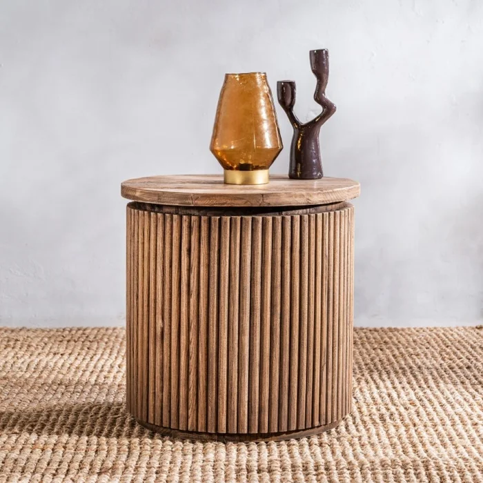 Mesa Lateral Tramatto en Madera natural - Mesas de living, Uruguay | Aihaus