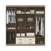 Ropero Placares Napoles 8 Puertas 9 Estantes Con Espejo Jatoba Arena - Roperos y placares, Uruguay | Muebles Express, vista 2 de 4