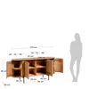 Aparador Licia 170 x 80 cm de madera maciza de mango en Madera natural - Aparadores y recibidores, Uruguay | Kavehome, vista 8 de 8