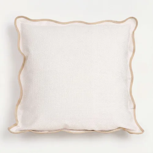 Almohadón Ondulado Romántico en Beige - Textiles, Uruguay | Cabana