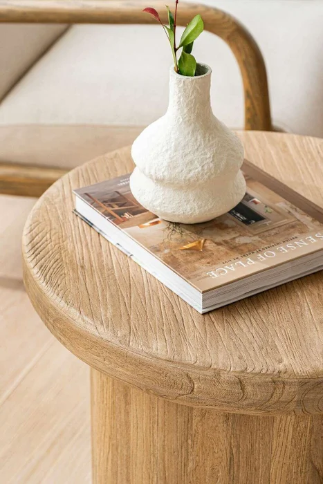 MESA DE COSTADO - OLMO ANTIGUO en Madera natural - Mesas de living, Uruguay | La Iberica, vista 8