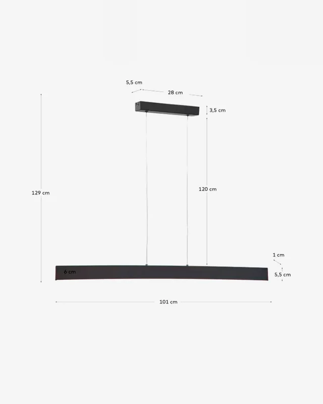 Lámpara de techo Boadella - con acabado negro en Negro - Lámparas colgantes, Uruguay | Kavehome, vista 6