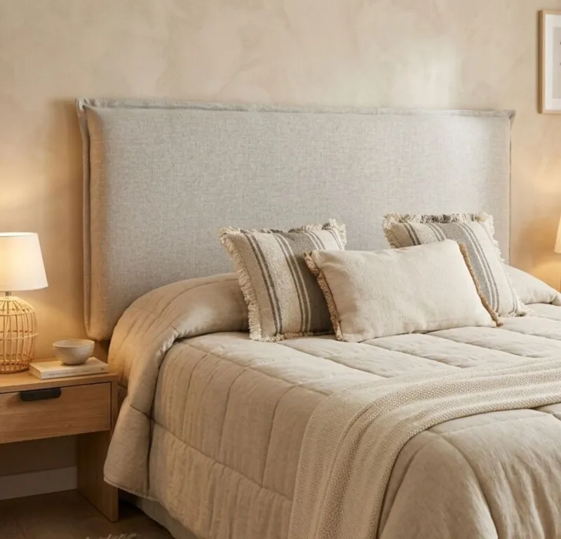 Respaldo con Diseño de Pestaña en Beige - Respaldos de cama, Uruguay | Finkel