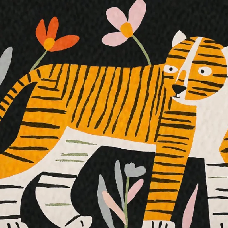 Tigre en Multicolor - Láminas, Uruguay | Mara Estudio