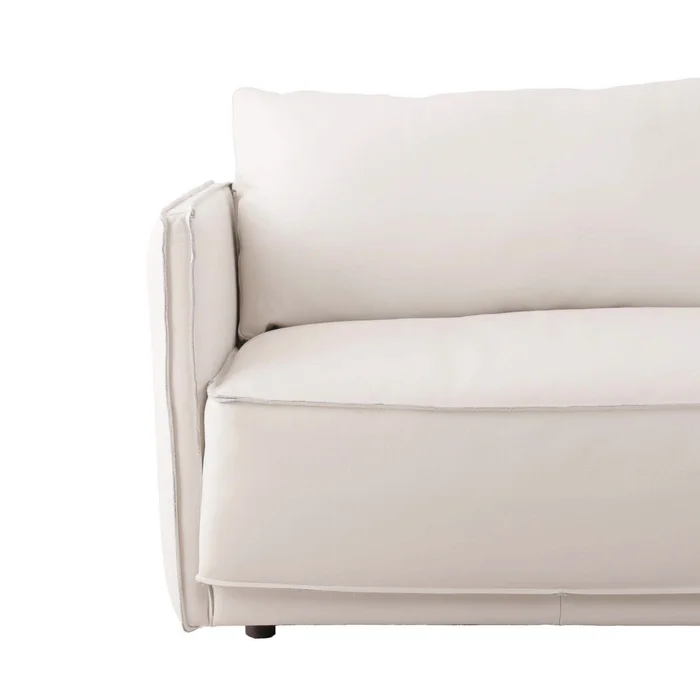 Sillón Cuero-100-natural Blanco Romeo en Blanco - Sillones y sofás, Uruguay | Divino, vista 3